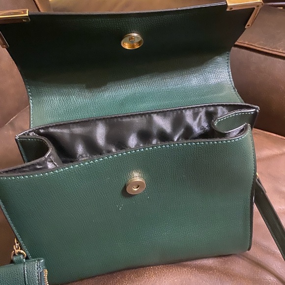 Dune London Forest Green Shoulder Bag with Gold Accents - Picture 11 of 11